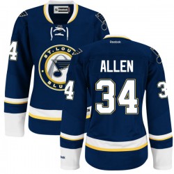 Women's Premier St. Louis Blues Jake Allen Royal Blue Alternate Official Reebok Jersey