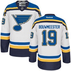 Adult Authentic St. Louis Blues Jay Bouwmeester White Away Official Reebok Jersey