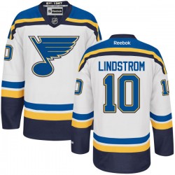 Adult Authentic St. Louis Blues Joakim Lindstrom White Away Official Reebok Jersey