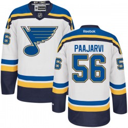 Adult Authentic St. Louis Blues Magnus Paajarvi White Away Official Reebok Jersey