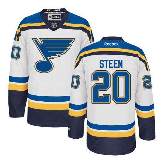 Adult Authentic St. Louis Blues Alexander Steen White Away Official ...