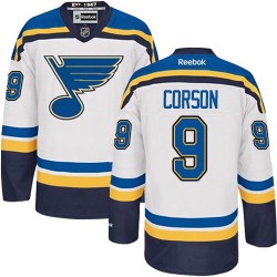 Adult Authentic St. Louis Blues Shayne Corson White Away Official Reebok Jersey