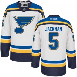Adult Authentic St. Louis Blues Barret Jackman White Away Official Reebok Jersey