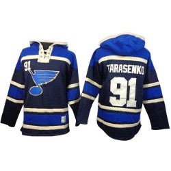 St. Louis Blues Vladimir Tarasenko Official Navy Blue Old Time Hockey Authentic Adult Sawyer Hooded Sweatshirt Jersey