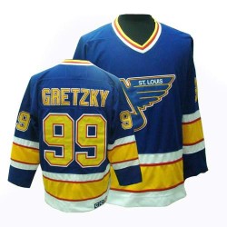 Adult Authentic St. Louis Blues Wayne Gretzky Blue Throwback Official CCM Jersey