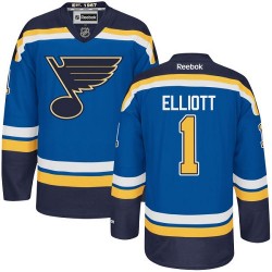 Adult Premier St. Louis Blues Brian Elliott Royal Blue Home Official Reebok Jersey