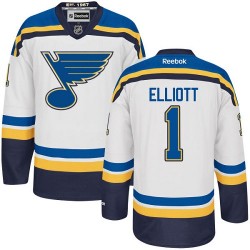 Adult Authentic St. Louis Blues Brian Elliott White Away Official Reebok Jersey