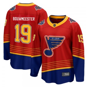 Adult Breakaway St. Louis Blues Jay Bouwmeester Red 2020/21 Special Edition Official Fanatics Branded Jersey
