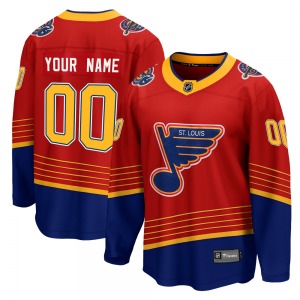 Adult Breakaway St. Louis Blues Custom Red Custom 2020/21 Special Edition Official Fanatics Branded Jersey