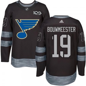 Adult Authentic St. Louis Blues Jay Bouwmeester Black 1917-2017 100th Anniversary Official Jersey