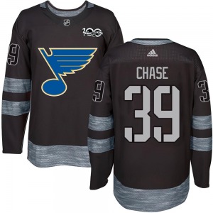 Adult Authentic St. Louis Blues Kelly Chase Black 1917-2017 100th Anniversary Official Jersey