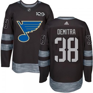Adult Authentic St. Louis Blues Pavol Demitra Black 1917-2017 100th Anniversary Official Jersey