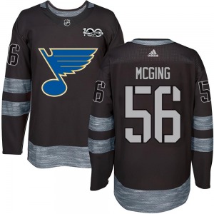 Adult Authentic St. Louis Blues Hugh McGing Black 1917-2017 100th Anniversary Official Jersey