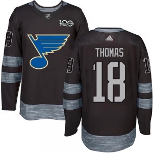 Adult Authentic St. Louis Blues Robert Thomas Black 1917-2017 100th Anniversary Official Jersey