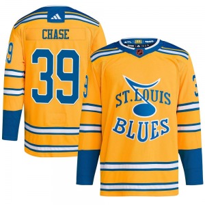 Adult Authentic St. Louis Blues Kelly Chase Yellow Reverse Retro 2.0 Official Adidas Jersey
