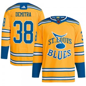 Adult Authentic St. Louis Blues Pavol Demitra Yellow Reverse Retro 2.0 Official Adidas Jersey
