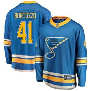 Adult Breakaway St. Louis Blues Robert Bortuzzo Blue Alternate Official Fanatics Branded Jersey
