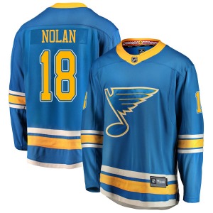 Adult Breakaway St. Louis Blues Jordan Nolan Blue Alternate Official Fanatics Branded Jersey