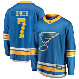 Adult Breakaway St. Louis Blues Garry Unger Blue Alternate Official Fanatics Branded Jersey
