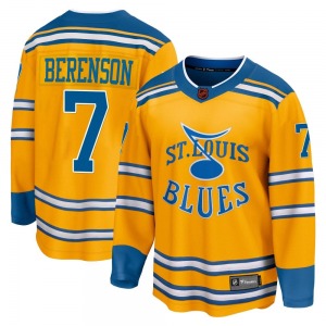 Adult Breakaway St. Louis Blues Red Berenson Yellow Special Edition 2.0 Official Fanatics Branded Jersey