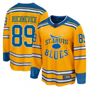 Adult Breakaway St. Louis Blues Pavel Buchnevich Yellow Special Edition 2.0 Official Fanatics Branded Jersey