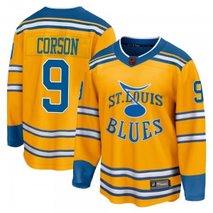 Adult Breakaway St. Louis Blues Shayne Corson Yellow Special Edition 2.0 Official Fanatics Branded Jersey