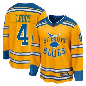 Adult Breakaway St. Louis Blues Nick Leddy Yellow Special Edition 2.0 Official Fanatics Branded Jersey
