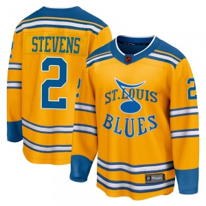 Adult Breakaway St. Louis Blues Scott Stevens Yellow Special Edition 2.0 Official Fanatics Branded Jersey