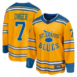 Adult Breakaway St. Louis Blues Garry Unger Yellow Special Edition 2.0 Official Fanatics Branded Jersey