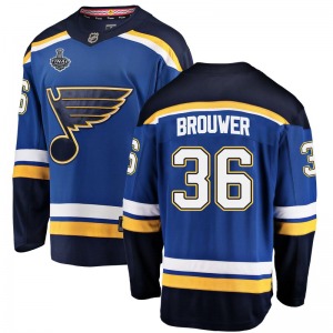 Adult Breakaway St. Louis Blues Troy Brouwer Blue Home 2019 Stanley Cup Final Bound Official Fanatics Branded Jersey