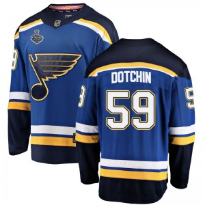 Adult Breakaway St. Louis Blues Jake Dotchin Blue Home 2019 Stanley Cup Final Bound Official Fanatics Branded Jersey