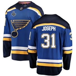 Adult Breakaway St. Louis Blues Curtis Joseph Blue Home 2019 Stanley Cup Final Bound Official Fanatics Branded Jersey
