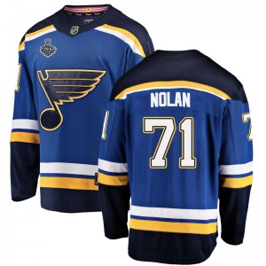Adult Breakaway St. Louis Blues Jordan Nolan Blue Home 2019 Stanley Cup Final Bound Official Fanatics Branded Jersey