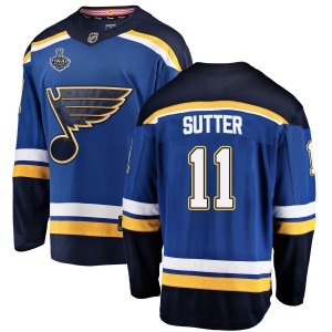 Adult Breakaway St. Louis Blues Brian Sutter Blue Home 2019 Stanley Cup Final Bound Official Fanatics Branded Jersey
