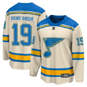 Youth Breakaway St. Louis Blues Rod Brind'amour Cream Rod Brind'Amour 2022 Winter Classic Official Fanatics Branded Jersey