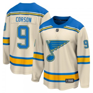 Youth Breakaway St. Louis Blues Shayne Corson Cream 2022 Winter Classic Official Fanatics Branded Jersey