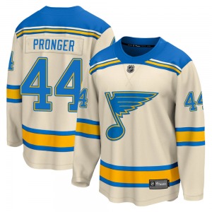 Youth Breakaway St. Louis Blues Chris Pronger Cream 2022 Winter Classic Official Fanatics Branded Jersey