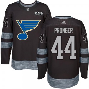 Youth Authentic St. Louis Blues Chris Pronger Black 1917-2017 100th Anniversary Official Jersey