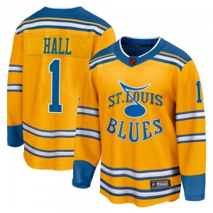 Youth Breakaway St. Louis Blues Glenn Hall Yellow Special Edition 2.0 Official Fanatics Branded Jersey