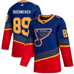 Adult Authentic St. Louis Blues Pavel Buchnevich Blue 2019/20 Official Adidas Jersey