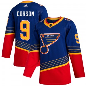 Adult Authentic St. Louis Blues Shayne Corson Blue 2019/20 Official Adidas Jersey