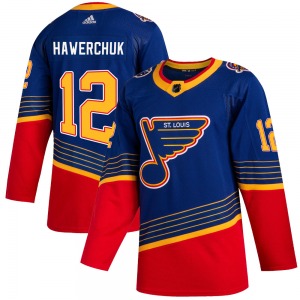 Adult Authentic St. Louis Blues Dale Hawerchuk Blue 2019/20 Official Adidas Jersey