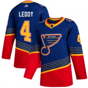 Adult Authentic St. Louis Blues Nick Leddy Blue 2019/20 Official Adidas Jersey