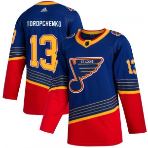 Adult Authentic St. Louis Blues Alexey Toropchenko Blue 2019/20 Official Adidas Jersey