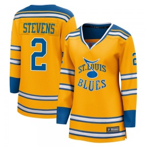 Women's Breakaway St. Louis Blues Scott Stevens Yellow Special Edition 2.0 Official Fanatics Branded Jersey