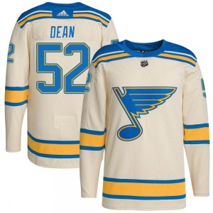 Adult Authentic St. Louis Blues Zach Dean Cream 2022 Winter Classic Player Official Adidas Jersey