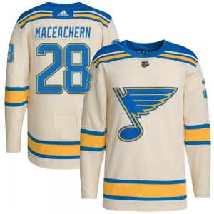 Adult Authentic St. Louis Blues MacKenzie MacEachern Cream Mackenzie MacEachern 2022 Winter Classic Player Official Adidas Jerse