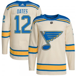 Adult Authentic St. Louis Blues Adam Oates Cream 2022 Winter Classic Player Official Adidas Jersey
