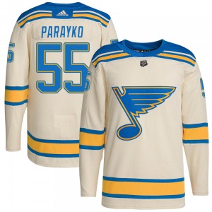 Adult Authentic St. Louis Blues Colton Parayko Cream 2022 Winter Classic Player Official Adidas Jersey