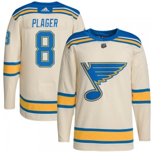 Adult Authentic St. Louis Blues Barclay Plager Cream 2022 Winter Classic Player Official Adidas Jersey